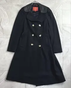 極美品 ヴィヴィアンウエストウッド ラブ ウール ロングコート オーブ 黒 2 美品 ヴィヴィアンウエストウッド ウールコート 黒 2 極美品