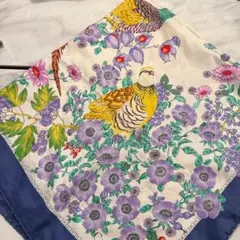 Christian Dior　シルクスカーフ　鳥　ボタニカル　ディオール　大判