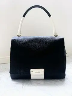 フルラ 2way ハンドバッグ ショルダーバッグ バイカラー ブラック ホワイト