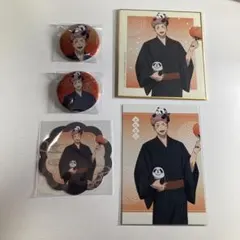 呪術廻戦 花やしき 虎杖悠仁 缶バッジ 色紙 ポストカード コースター セット