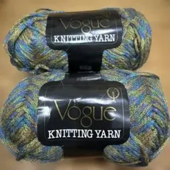 Vogue 社KNITTING YARN グリーン系マルチカラー　40g×2個