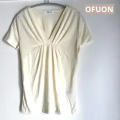 ⭐️OFUON Vネック 半袖カットソー アイボリーのサムネイル