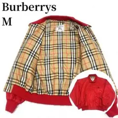 【けいじゅ様専用】Burberry ノバチェック　ハリントンジャケット　赤　Ｍ