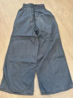 ジーユー　キッズ　女の子　ライトデニムイージーワイドパンツ　150