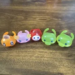 たまごっち リング 5個セット　めめっち・ふらわっち・いちごっち・くちぱっち