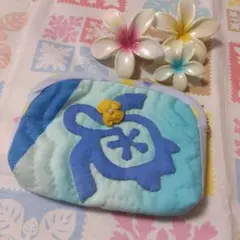 ハワイアンキルト　ポーチ　カードケース　ハンドメイド　ホヌ