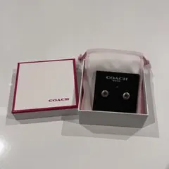 マ*ラ様 COACH スタッドピアス シルバー