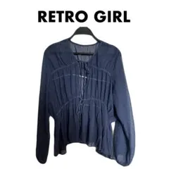 （美品）RETROGIRL シャーリングブラウス カーディガンのサムネイル
