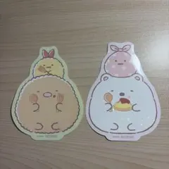 すみっコぐらし ノベルティ ビッグステッカー とんかつ しろくま　２枚セット