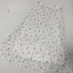 グランドクルーJp☆ロングプリーツスカートL 小花柄 シフォンのサムネイル