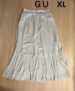GU ベージュ フレアスカート XL