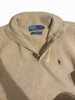 Polo by Ralph Lauren ベージュ ジップアップセーター L