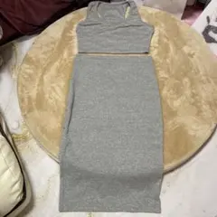 import セットアップ クロップド丈 タイトスカート グレー SHEIN系