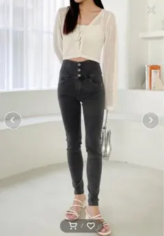 Hether ヘザー　ISKO スキニー　デニム　ジーンズ　S