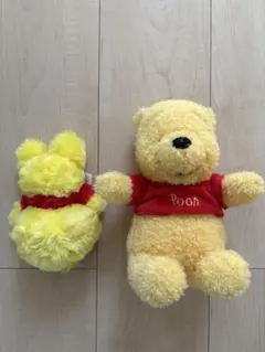 【2体セット】ディズニー プーさん フラッフィープラッシー ぬいぐるみ