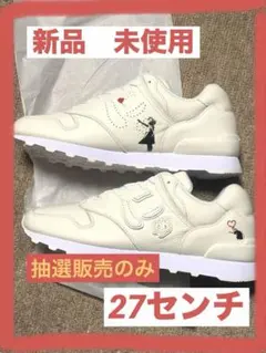 にゅ〜ず　バンクシー　スニーカー　白　プリント　メンズ　BRANDALISEDのサムネイル