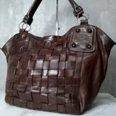 leather intrecciato 00s archive y2k bag