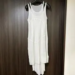《大幅値下げ》セオリー　ロングワンピース　ホワイト　美品　Mサイズ相当