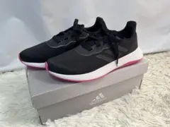 adidas ブラック/ピンク スニーカー　24.5