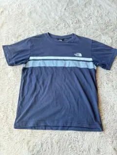 THE NORTH FACE ネイビー ストライプ TシャツメンズS〜M