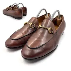 極美品 GUCCI ビットローファー レディース ブラウン 37 1/2C - メルカリ