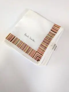 Paul Smith シグネチャーストライプトリミング　ハンカチ　定価2420円