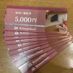 リッチモンドホテル 宿泊ご優待券 50000円分