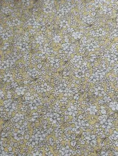 YUWA 花柄 綿生地 イエロー