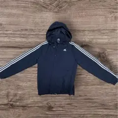 adidas ブラック　ナイロンジャケット　春秋冬