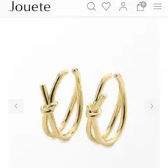 Jouete イエローゴールド フープイヤリング