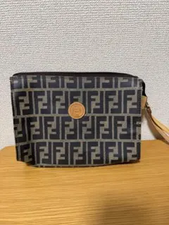 美品✨FENDI フェンディ ミニクッション ズッカ 総柄 ブラウン 激レア