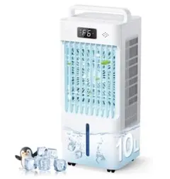 冷風機 冷風扇 スポットクーラー 水冷式 上から給水 風量6段階 10L大容量