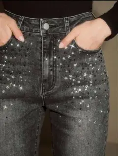 【新品未開封】SHEIN Anewstaレディース デニム ラインストーン XS