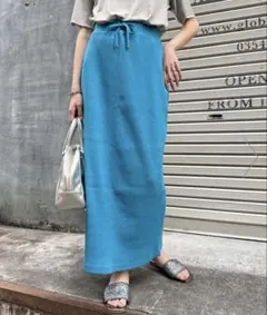 チャオパニック　【夏でも快適】-3キロ見えすっきりシルエットリブスカート