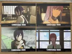 4枚セット台湾限定 マキマ赤夜光/香り レゼ水色夜光/香り　特殊加工A3ポスター