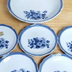 arcopal (アルコパル) ブルーの縁にブルーの花 6枚セット - メルカリ