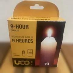 UCO 9時間キャンドル 3本セットのサムネイル