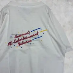 80s〜90s USA製【ONEITA】テレビ局 企業ロゴ 古着 Tシャツ XLのサムネイル