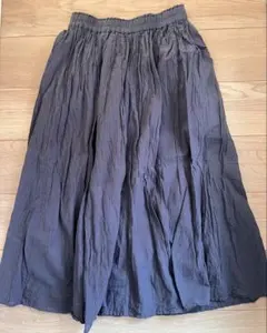 トップバリュ　フレアスカート　ネイビー　Mサイズ　ロングスカート　未使用に近い
