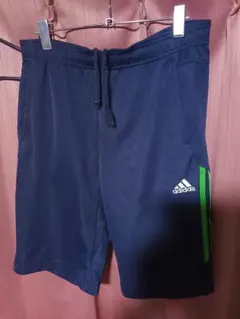 adidas アディダス ジャージハーフパンツ ネイビーのサムネイル