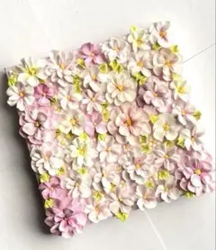 パステルフラワーNo.1｜Soft Pink｜テクスチャーアート　花