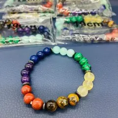 処分品 メルカリ便７チャクラパワー ストーンブレスレット 7個セット