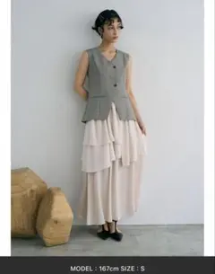 限定値下げ【美品】LAGUNAMOON ティアード ドッキング ワンピース S