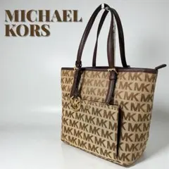 マイケルコース トートバッグ キャンバス PVC MK シグネチャー 収納多め