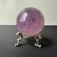 虹入り フローライト5.7cm 305g ドレス レース スフィア 置き物