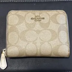 COACH 2つ折り財布 ベージュ