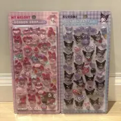 【正規品】　マイメロ　クロミ　ボンボンドロップシール　サンリオ　第二弾　メロクロ