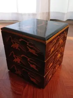 ヴィンテージ 塗りの重箱 漆器