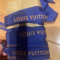 LOUIS VUITTON ロゴ入りリボン ネイビー
