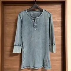 FLASH REPORT ヘンリーネック ワッフルカットソー Mのサムネイル